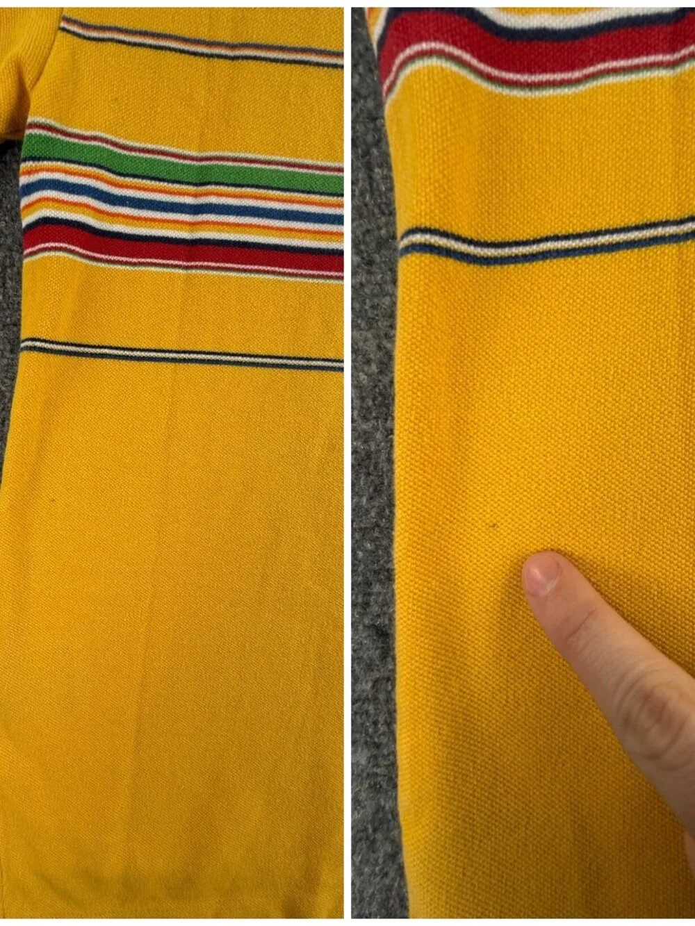Polo Ralph Lauren Boys Polo Striped Yellow Green Blue Pony Logo Large 14/16